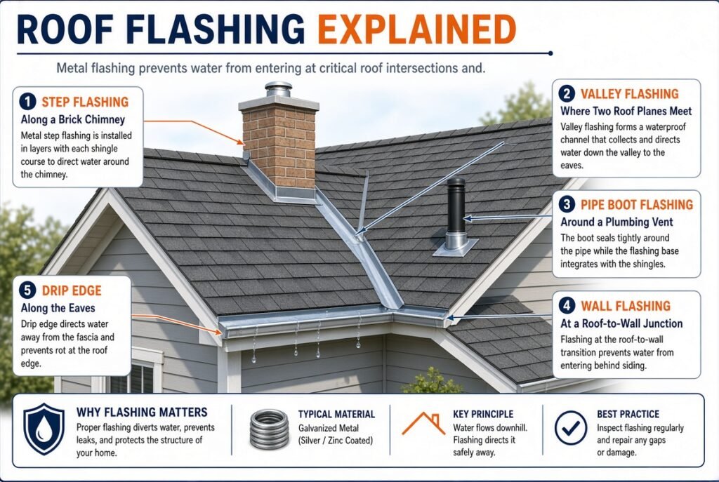 Where flashing is used